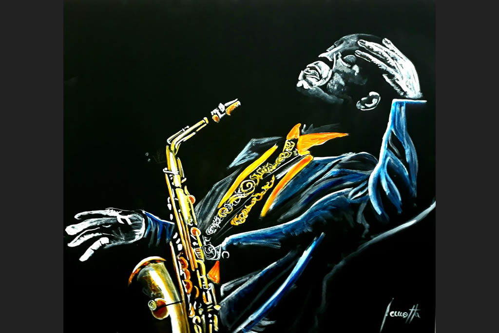 Quadro Archie Shepp Sax 80x90cm