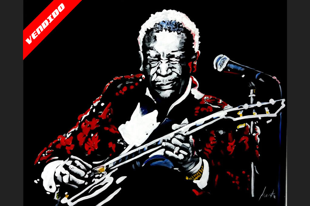 Quadro B. B. King ouvindo