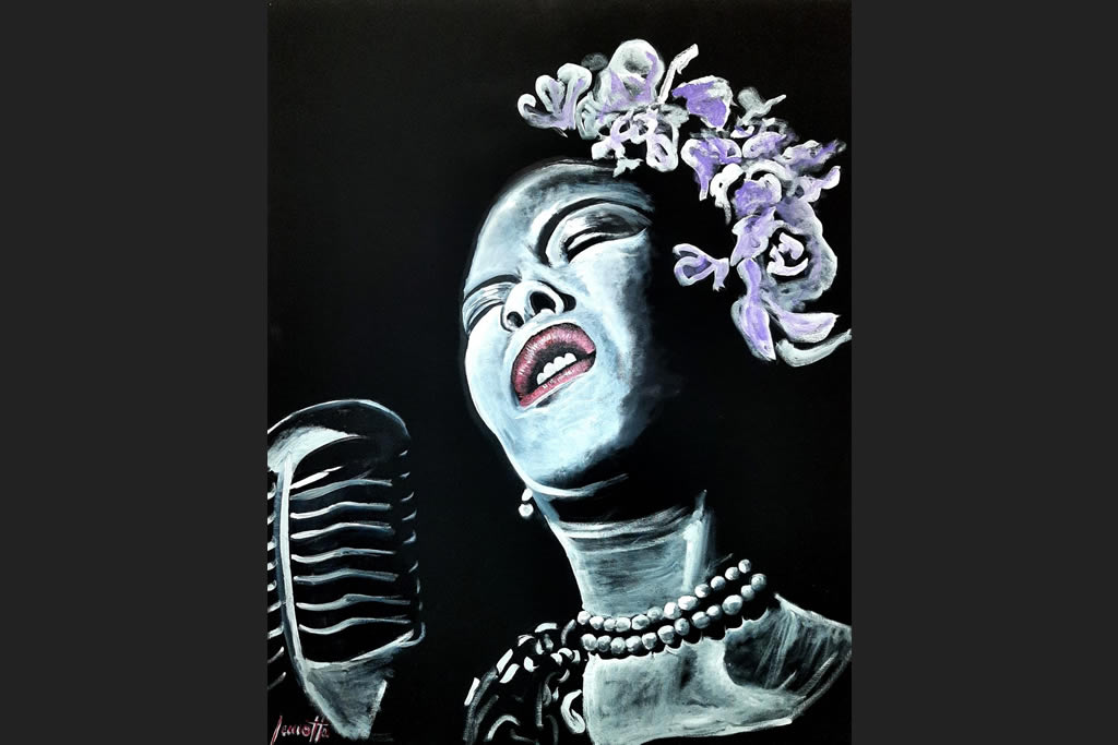 Quadro Billie Holliday Flor