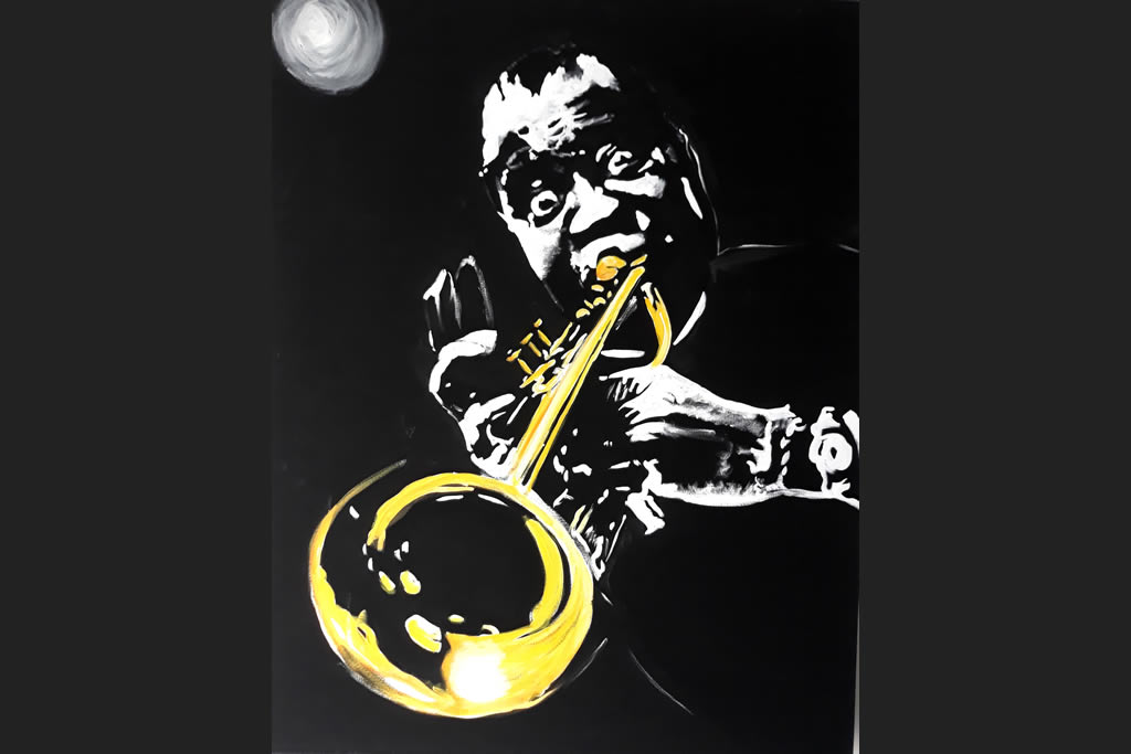 Quadro Louis Armstrong Trompete